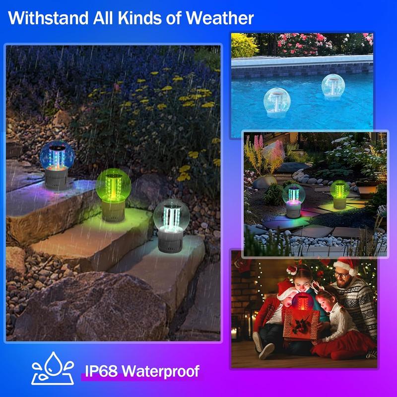 Solar Pool Chlorine Floater with Lights, Collapsible Chlorine Tablet Floater Fits Up to 4 Pieces 3 Inch Tabs, 9 Inch Adjustable Flow Floating Chlorines Dispenser for Pool Hot Tub Spa