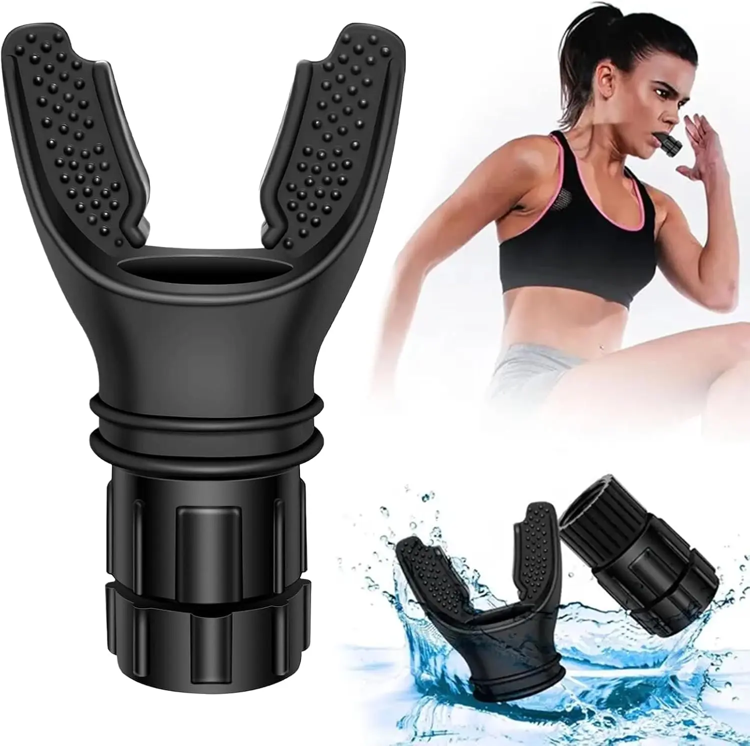 Lung Trainer Breathing Exercise Device, Portable Respiratory Strengthening Expander for Athletes, High Altitude Running Sports & Outdoor Fitness Agility Training Equipment