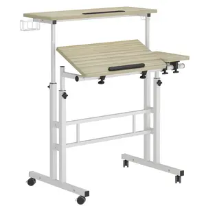 Height Adjustable L-Shaped Computer Desk with Bookshelf Large Gaming & Study Desk for Home Office, Dual Workstation Corner Desk with Tiltable Shelf