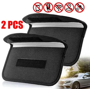 2 Pack Faraday Bag Cell Phone Wallet Blocker Radiation Signal Shielding Case