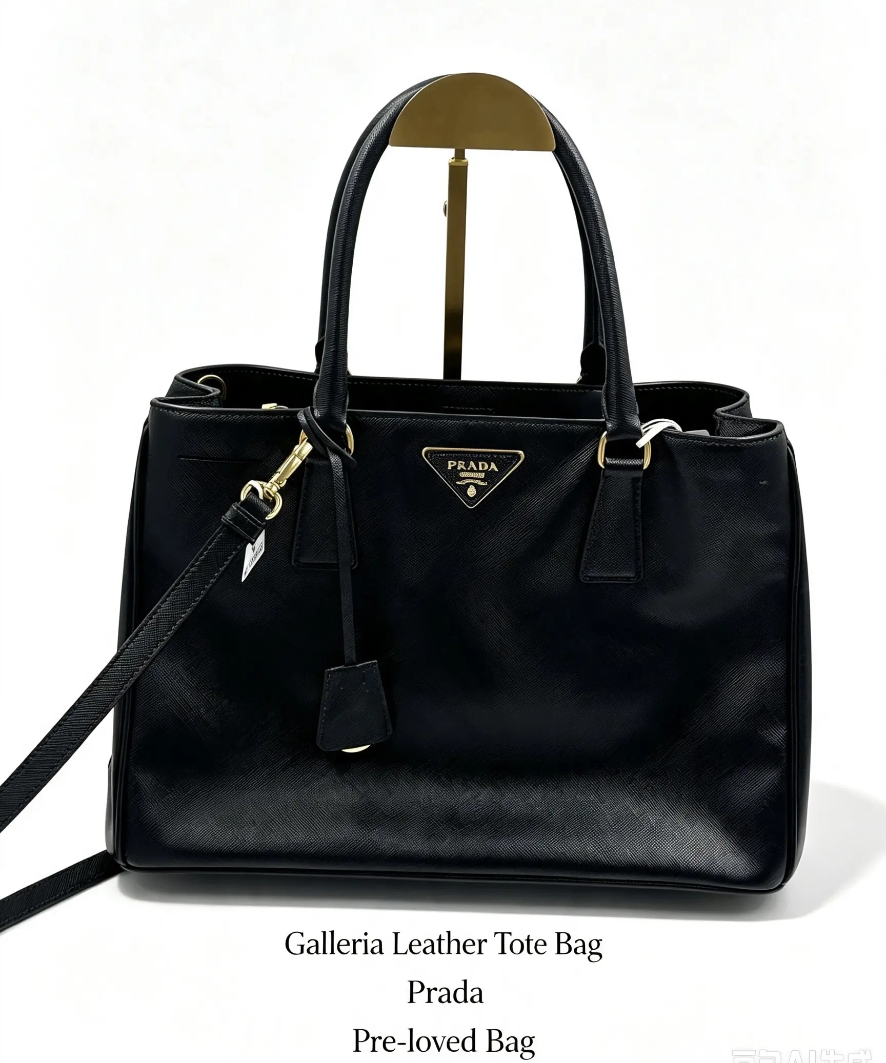 Pre-owned PRADA black Galleria tote A100692