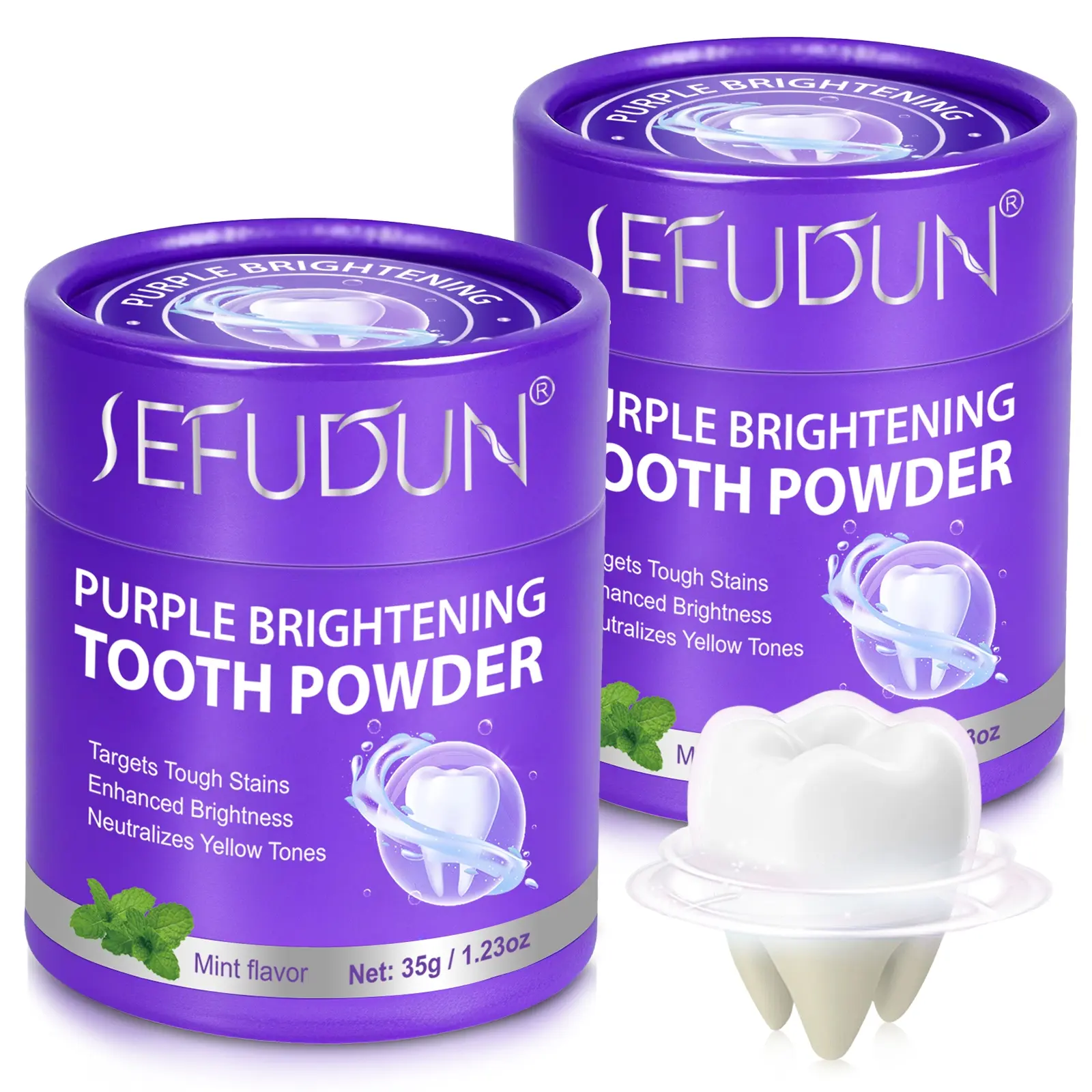 35g Two-Pack Sefudun Mint Toothpaste, Remove Stubborn Plaque, Fresh Breath, Improve Bad Breath, Daily Teeth Cleaning Care