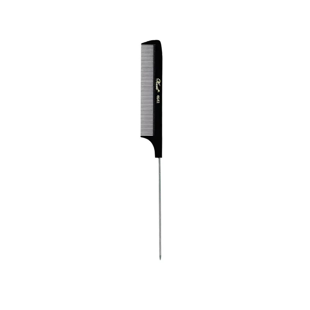 Krest 8 1/2" Weaving/Foiling Fine Tooth Rattail Comb - Black (4641)