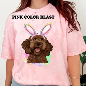 Easter Brown Labradoodle  Shirt ~ Unisex Apparel Relaxed Fit Printed In The USA Clothing Womenswear Casual Comfort Cotton