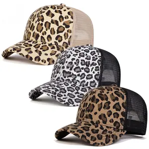 Unisex 3-Pack Trucker Hat Cotton Baseball Cap - New Spring/Summer Collection, Large Leopard Print, Sun Hat Sports & Outdoor Hat