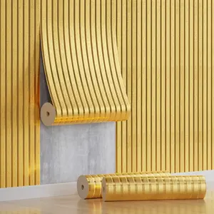 Self-Stick Metallic Punk Wallpaper Roll, Peel Stick Wallpaper, Thick Large Size 15.75inchX110.24inch, Luxury Living Room Background Wall, Vinyl PVC Material, Home Decor