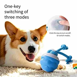 Interactive Dog Ball for Medium to Large Dogs, Interactive Training Ball, Smart Rolling Bite-Resistant Pet Toy, Sound Emitting Stress Relief Ball, USB Rechargeable