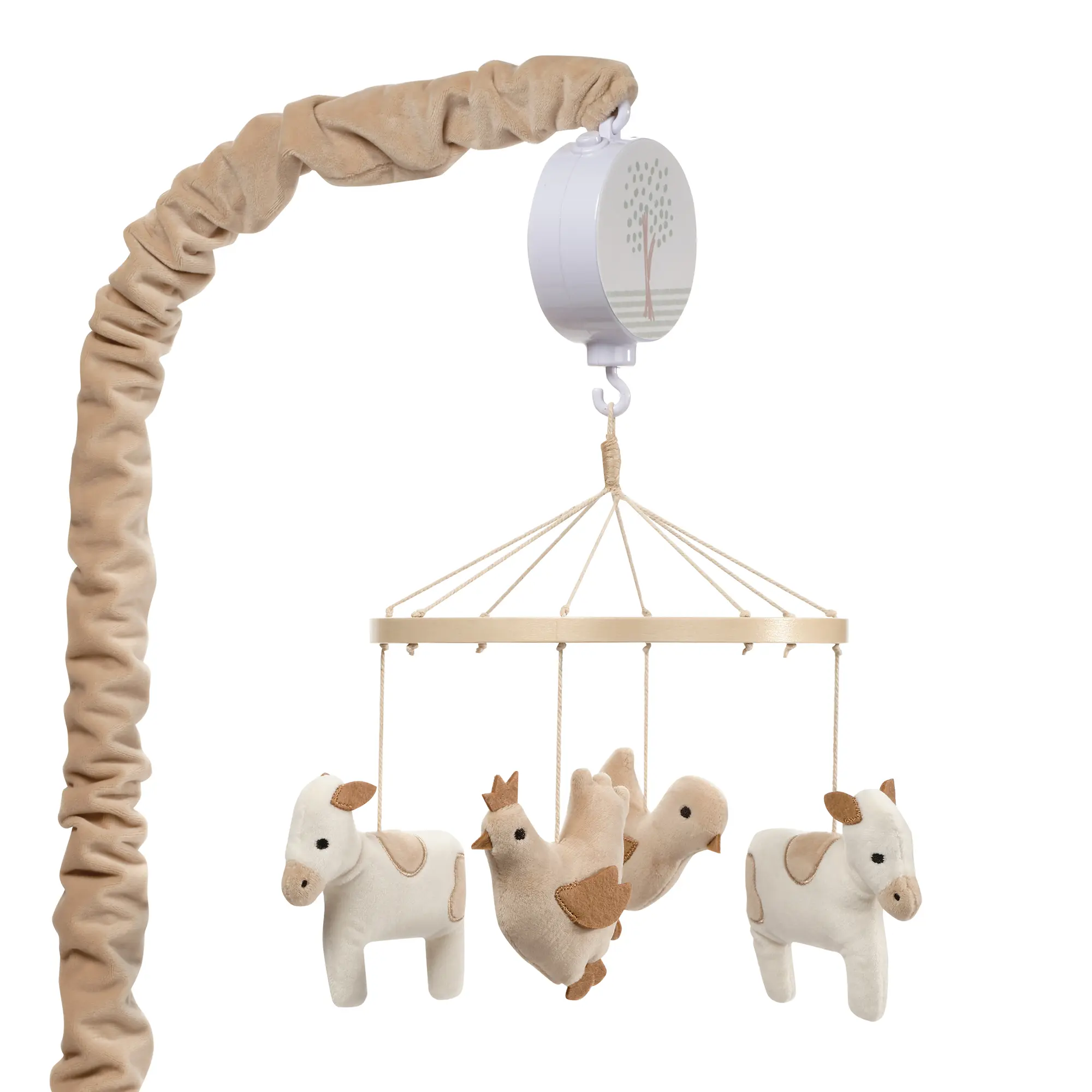 Bedtime Originals Farmyard Friends Musical Baby Crib Mobile Soother Toy