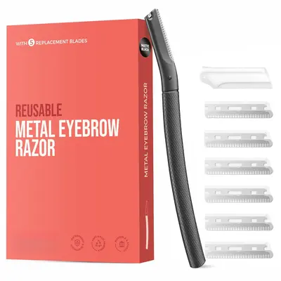 Eyebrow Razors 10-Pack - Japanese Blade Facial Hair Shapers For Men & Women