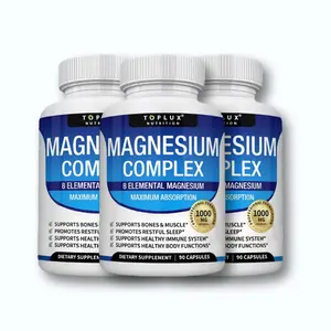 Toplux Magnesium Complex: Premium 8-in-1 Magnesium Supplement for Stress Relief, Sleep & Muscle Recovery