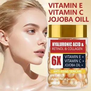 Cosnyce Six-In-One Facial Essence, Hyaluronic Acid Retinol, Moisturizing, Firming, Skin Care, Multi-Effect Serum