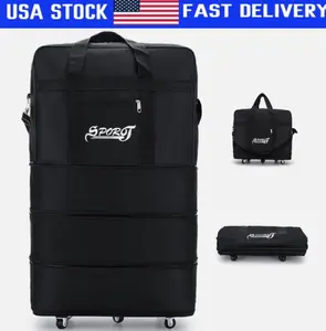 Expandable Rolling Duffle Bag Wheeled Luggage Foldable Suitcase 30" 32" 34" 42"