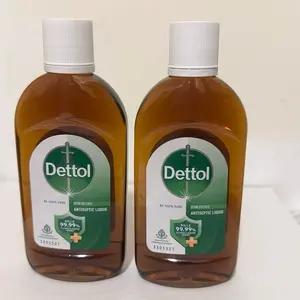 Dettol Antiseptic Liquid . for First Aid, Surface Disinfection and Personal Hygiene, 2 Bottles x 250 ml, Unscented Household Pack