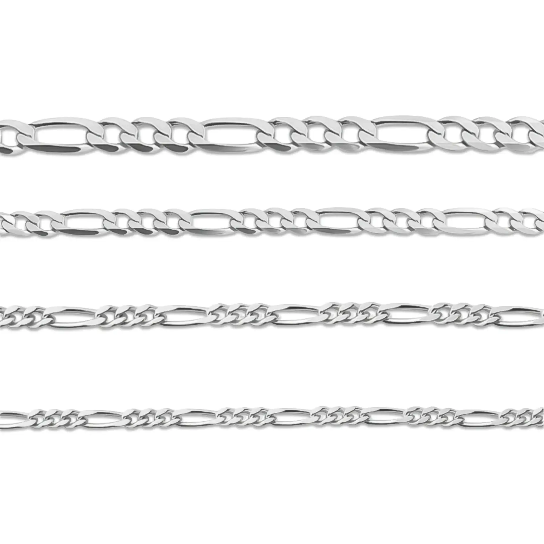 STERLING SILVER FIGARO CHAIN