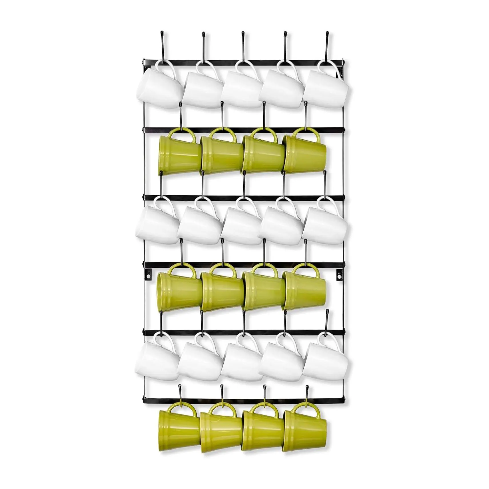Sorbus Small 6-Tier Mug Rack, Wall Mounted with21 Hooks Sorbus Small 6-Tier Mug Rack, Wall Mounted with21 Hooks