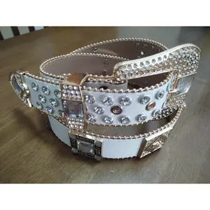 American Style High-End Elegant Personality Belt Shiny Rock Trend Belt Pearlescent Hot Girl Versatile Belt