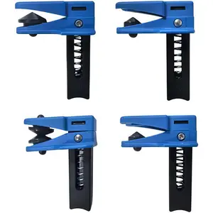 4PCS Brake Line Clamp Set, Brake Fluid Line Plug Tool to Prevent Leaks & Spills, Hose Clamp Kit for Brake Repair, Universal for Most Cars (Blue)