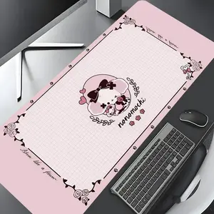 Cute Dog Pattern Desk Mat, Rectangle Gaming Mouse Pad, Non-Slip Rubber Pad, Multi-size Mouse Pad Suitable for Laptop, Desktop Computer Games, Work, Family, Desk Accessories