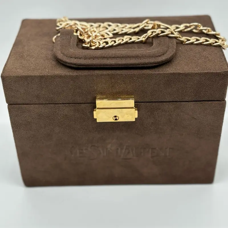 Pre-owned Yves Saint Laurent Suede Vanity Case
