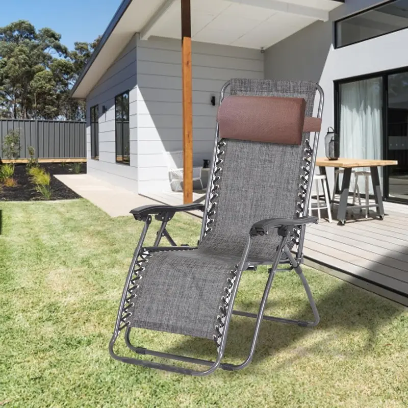 Universal Zero Gravity Chair Headrest – Adjustable Elastic Strap, Breathable 3D Mesh Pad, Suitable for Patio, Pool, Beach, and Folding Loungers