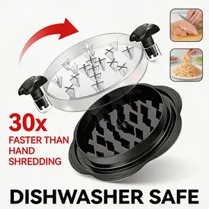 Chicken Shredder Tool Twist with Lid Large Meat Shredder for Chicken Breast Pork & Beef Easy Meal Prep Kitchen Gadget Detachable Design Anti-Slip Base Dishwasher Safe - Utensils Easy To Clean