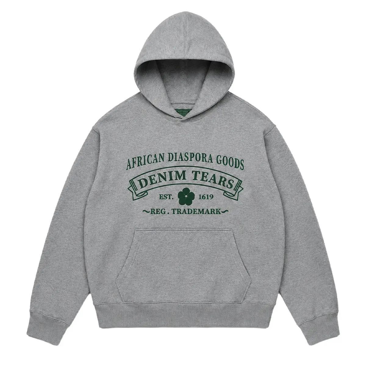 (100% Authentic) Denim Tears ADG Hoodie Grey Green