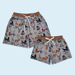 Duck deer dog hunting style kids swimwear boy summer swim trunks