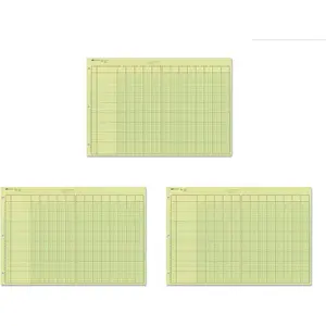 National Analysis Pad, 13 Columns, Green Paper, 11 x 16.375", 50 Sheets, Sold as 3 Pack (45613)