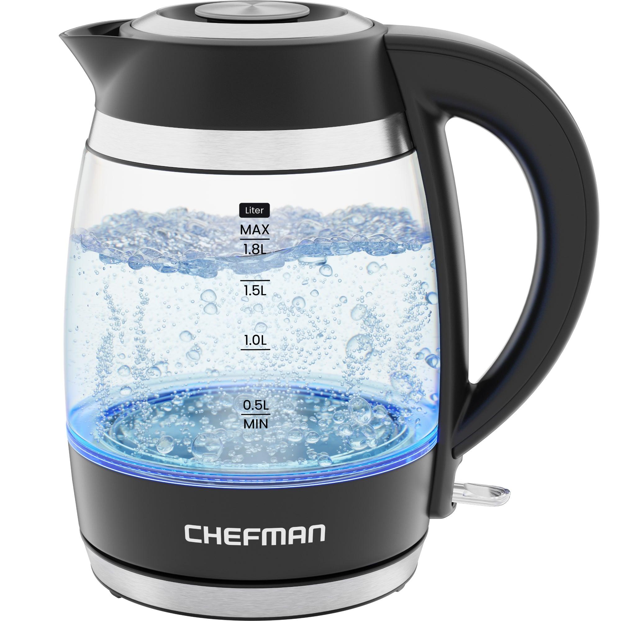 Chefman Fast-Boil 1.8L Electric Kettle - Compact Design for Efficient Water Heating