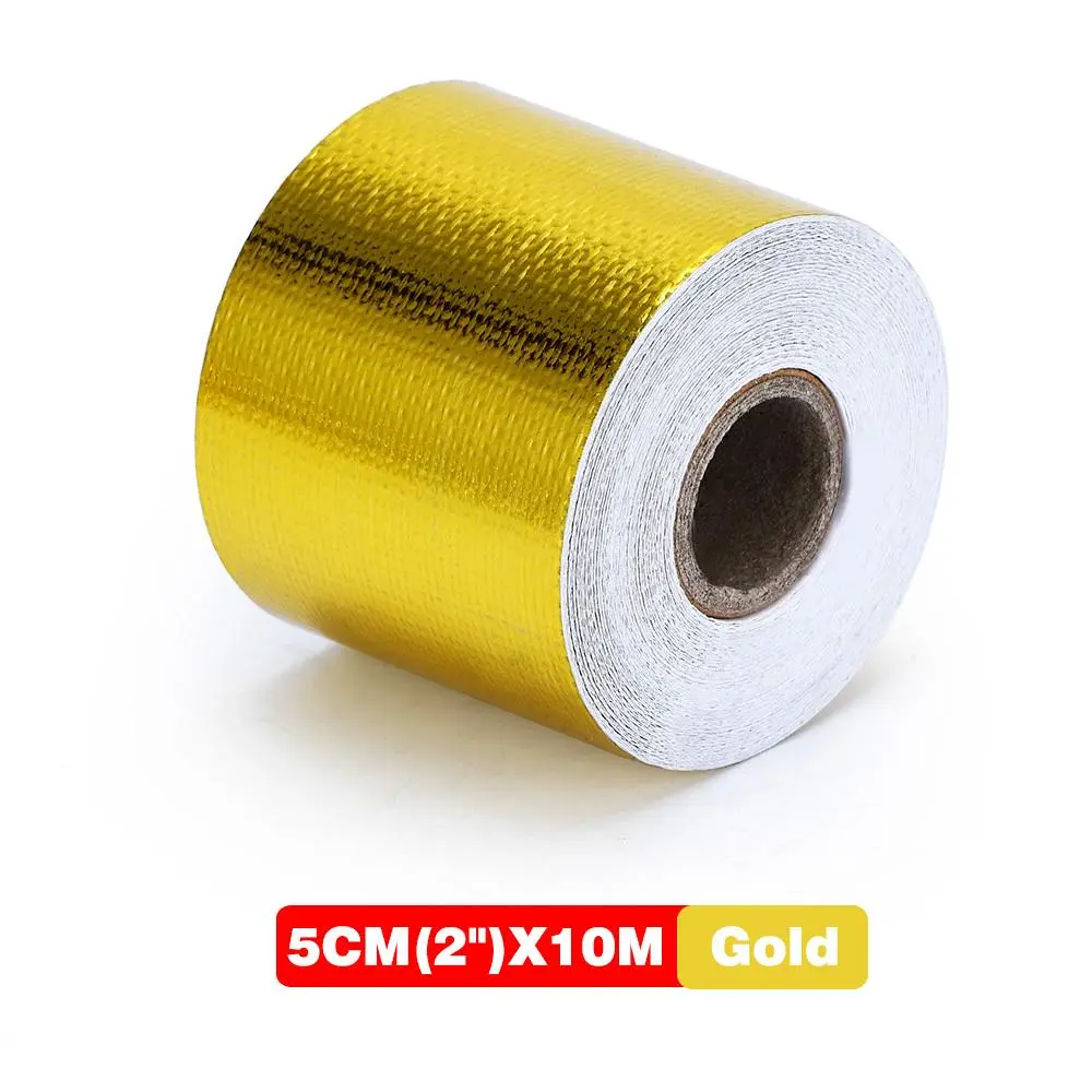 Thermal High Temperature Resistant Exhaust Tape Air Intake Heat Insulation Shield Wrap Reflective Heat Barrier Self Adhesive Engine