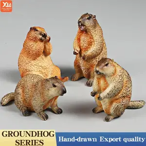 Wild Animals Simulation Rodent Marmot Model Action Figure Figurine Collection Cute Kid Toy
