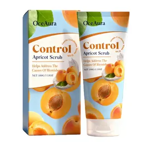 OceAura Gentle Apricot Exfoliating Scrub, Hydrating Facial Cleansing Scrub, Refine Rough Skin, Shrink Pores, Long Lasting Moisture, Soft Comfort Skin Care for Daily Beauty Routine