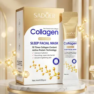 Collagen Overnight Sleep Mask - 20 Pack Hydrating Facial Treatment for Glowing Skin