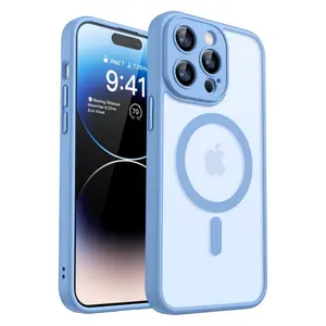 High quality matte transparent protective case Cover Accessories suitable for iPhone 17/17Air/16/15/14/13 Pro/12/11 Max Plus/16E, compatible with Magsafe wireless charging.