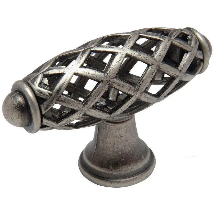 Cosmas 1749WN Weathered Nickel Birdcage Cabinet Knob
