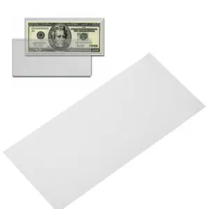 CROSSDESIGN 100PCS Soft Banknotes Sleeves For Modern US Currency Notes Ultra Thin Holders