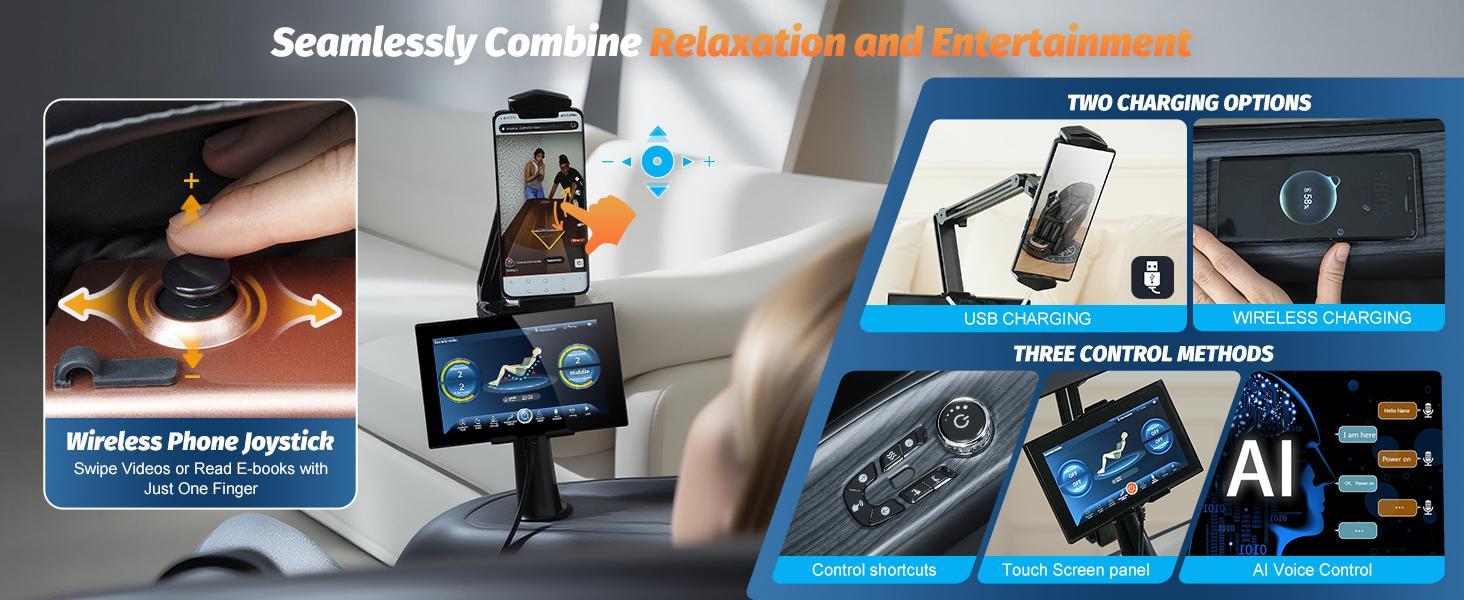 Massage Recliner Chair BV-1 Full Body 2026 Zero Gravity SL-Track Shiatsu Recliner with AI Voice LED Backlight Remote Waist & Calf Heating Phone Holder