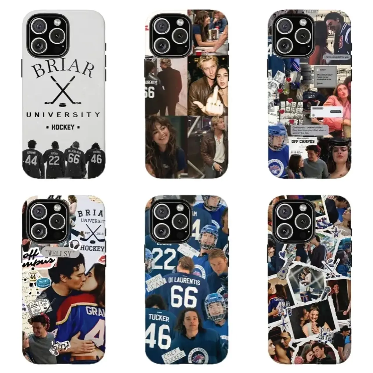 0ff-Campus Character Collage Print Phone Case Cover Compatible with iPhone X, 11, 12, 13, 14, 15, 16, 17 Plus Pro Promax & SS Galaxy S21-25 Series
