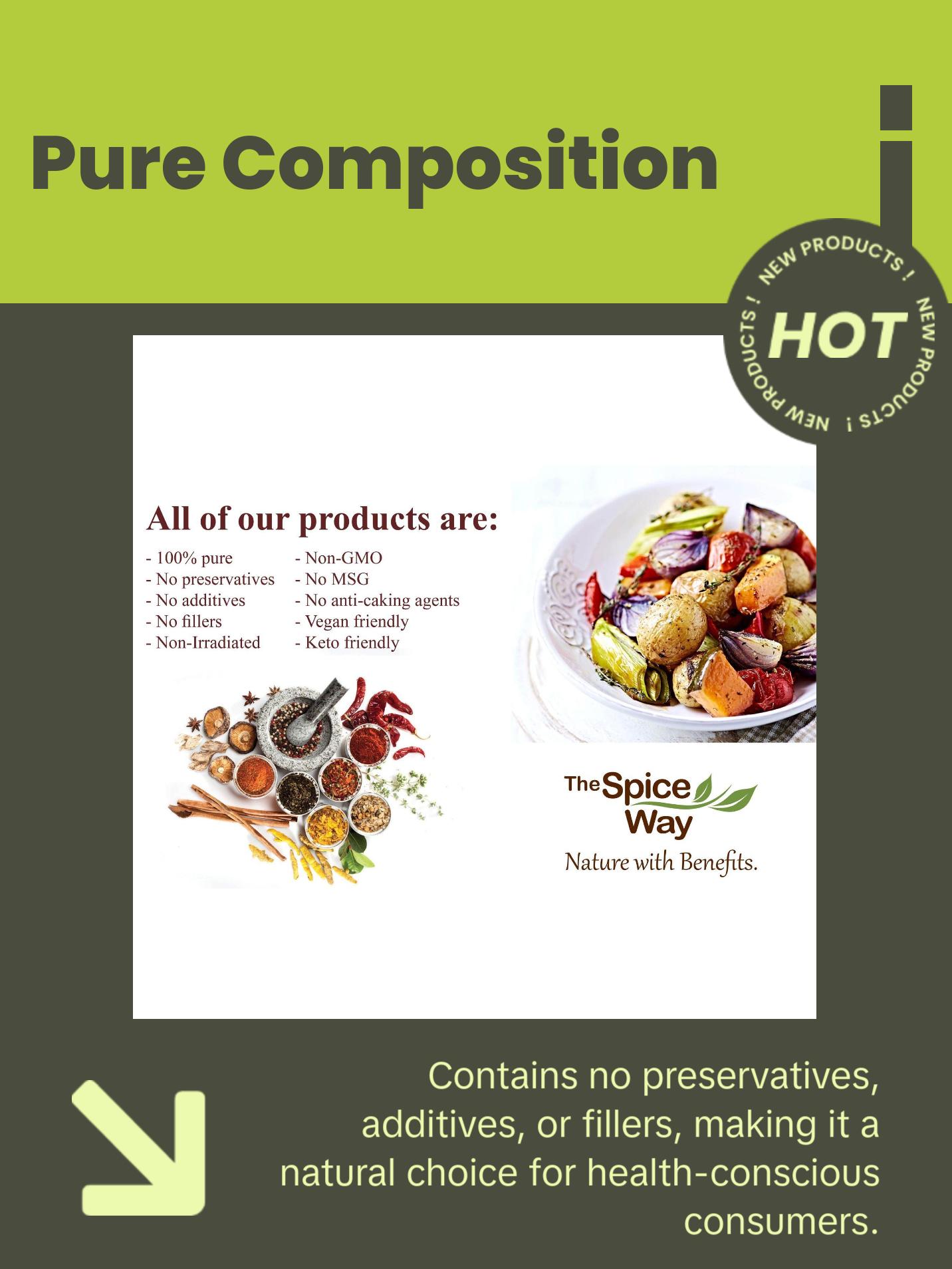 The Spice Way New Mexico Chili Powder - Pure & Premium Cayenne Pepper Seasoning - Oil Free Non-GMO