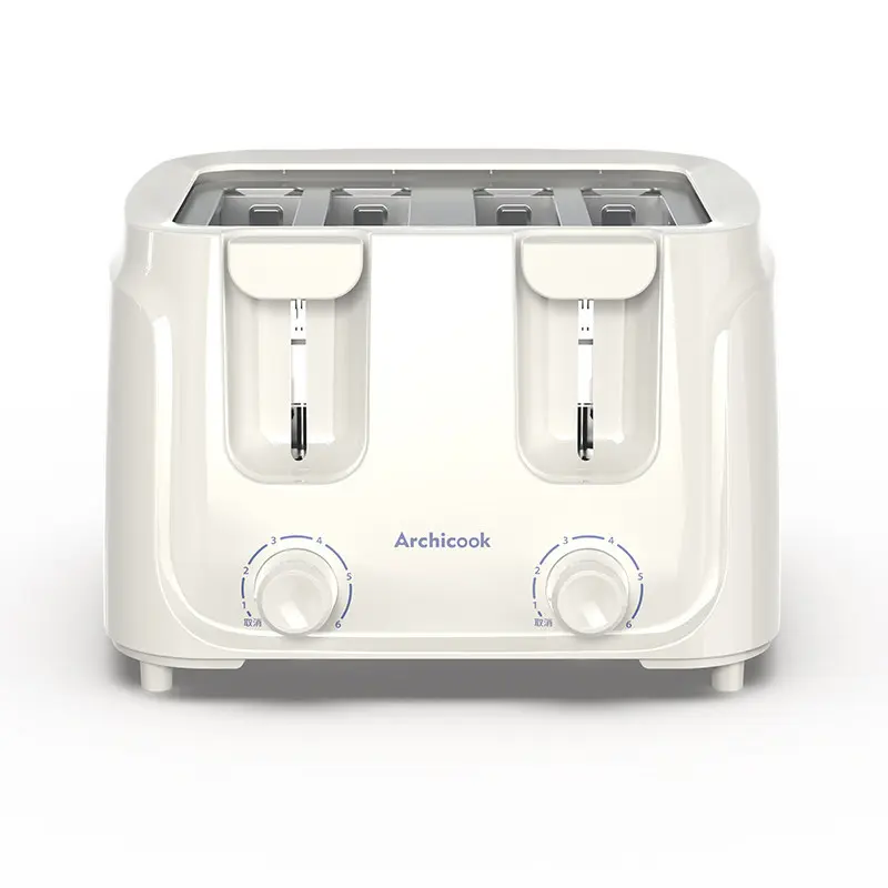 2-Slice Fully Automatic Toaster, 23x15cm Space-Saving Compact Household Kitchen Appliance with Built-in Crumb Tray for Dorm & Home Use, 2-Slice Slot