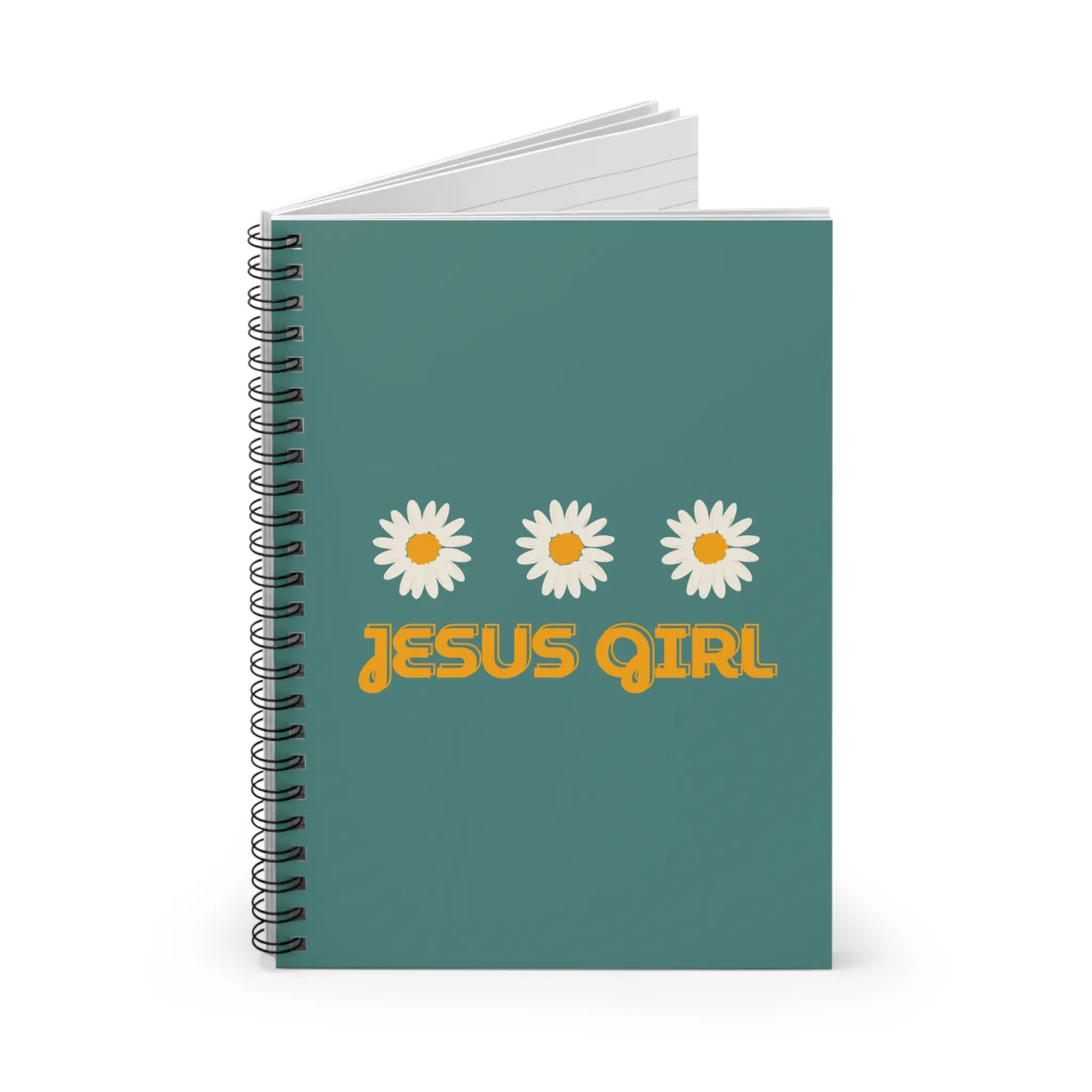 Jesus Girl Spiral Notebook (Earthy Teal) - Ruled Line, Christian Journal, Gift for Her, School Supplies, Writing, Light Purple Notebook