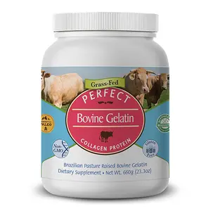 Bovine Gelatin Powder, 100% Beef Gelatin Collagen Protein for Healthy Skin, Joints & Bone Support, Unflavored, 660g