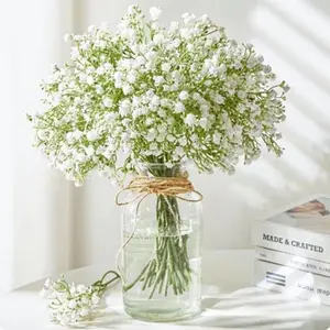 50Pcs Real Touch Artificial Baby's Breath | Lifelike Decorative Gypsophila Bouquet for Home Decor & Wedd Wedding