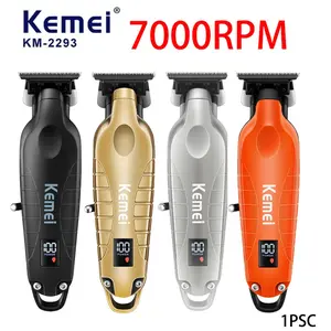 Kemei 2293 Professional Men Hair Beard Trimmer Zero Gapped Cordless Hair Clipper Barber Rechargeable Finish Hair Cutting Machine