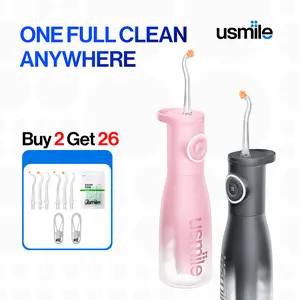 usmile C30 Cordless Water Flosser, 60s Continuous Flossing, 60-Day Battery, 5 Intensity Levels for Deep Teeth & Gums, IPX7 Waterproof, BPA-Free, USB-C Rechargeable for Home Travel