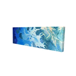 212 MAIN Coastal View Artwork, 16x48 in. Hyperrealistic Satellite Map Mergui Islands Photo Print, Modern Home Decor, Room Decoration for Adventure Enthusiasts