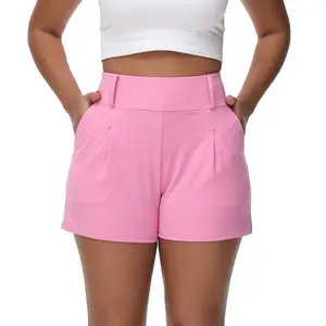 Golf Shorts for Women Pink Color Workout Athletic Running Gym Yoga Sport Active Bike Sweat Spandex High Waisted with Pockets Cute Comfy Lounge Dress Pants Teen Girls Trendy Clothes Casual Summer Outfits