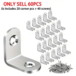 Stainless Steel L-Shaped Bracket, 90 Degree Right Angle Code Small Fastener, Seam Fixing and Reinforcement Frame, Chair, Window, Furniture, Cabinet