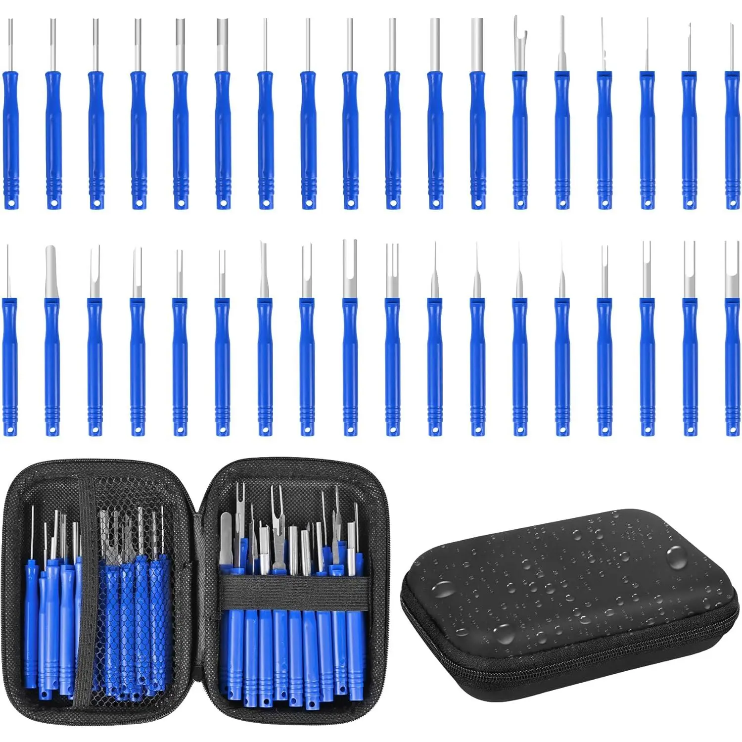 36 PCS - Blue Round Handle