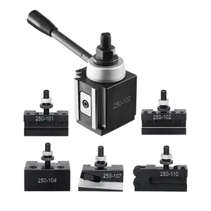 VEVOR Quick Change Tool Post Set, 6 Pcs, Includes Lathe Tool Holders, Wedge Type Tool Post with Turning Tool Holder Accessories, Fit for Mini Lathe & Metal Lathe 6"-12" Swing, Durable Steel Material